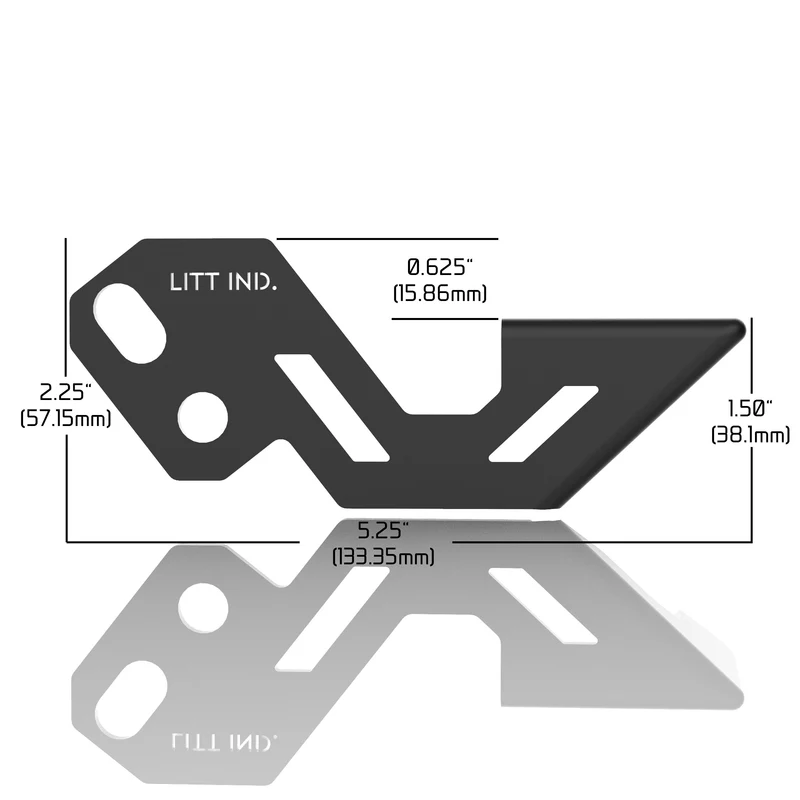 Litt Industries Gusseted Light Pod Mounts Brackets for Polaris RZR A Pillar